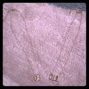 Stranger Things Eleven and Eight necklaces